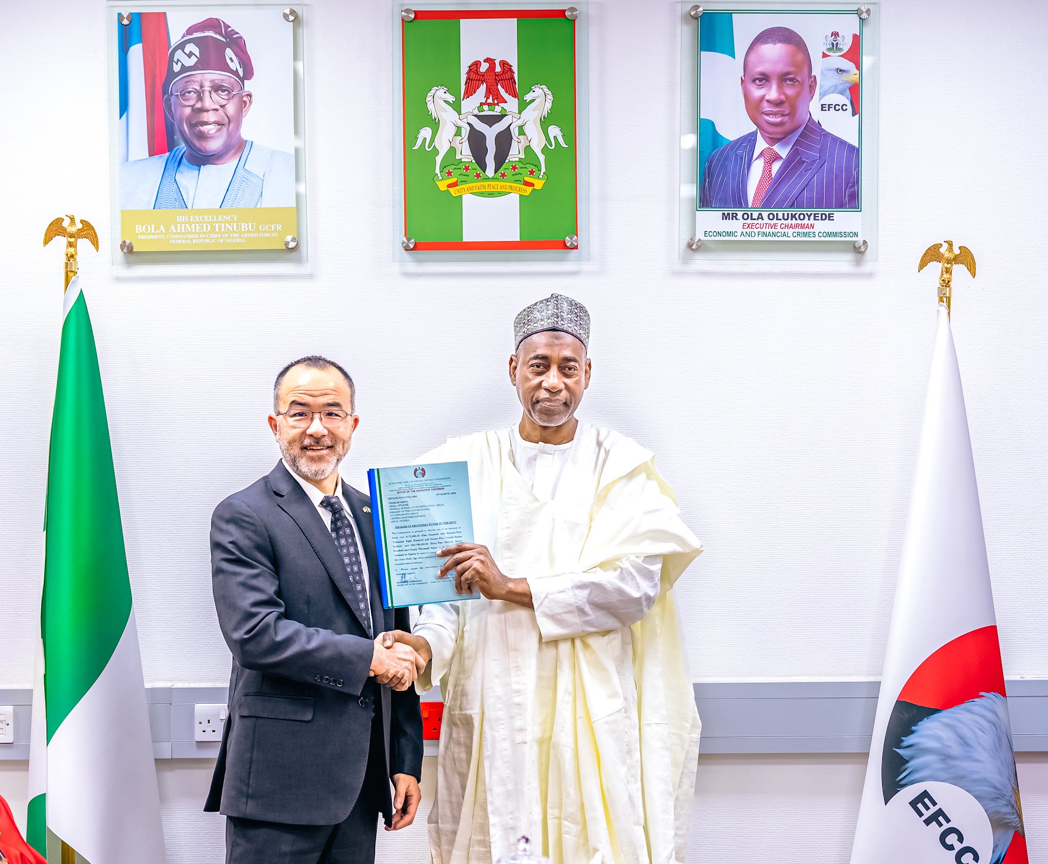 EFCC Returns $225k and ₦62m to US, South African Fraud Victims